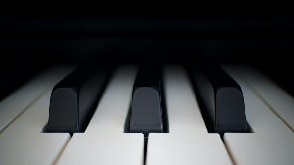 Обои 3840x2160 клавиши пианино, музыкальный инструмент, минимализм