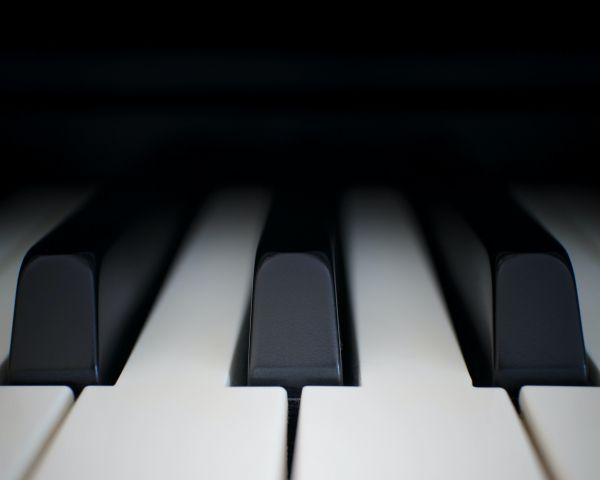 piano keys, musical instrument, minimalism Wallpaper 1280x1024