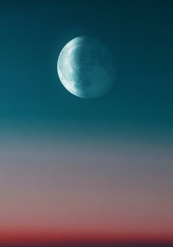 moon, night sky Wallpaper 1668x2388