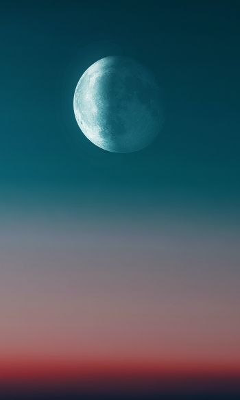 moon, night sky Wallpaper 1200x2000
