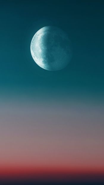 Обои 640x1136 луна, ночное небо