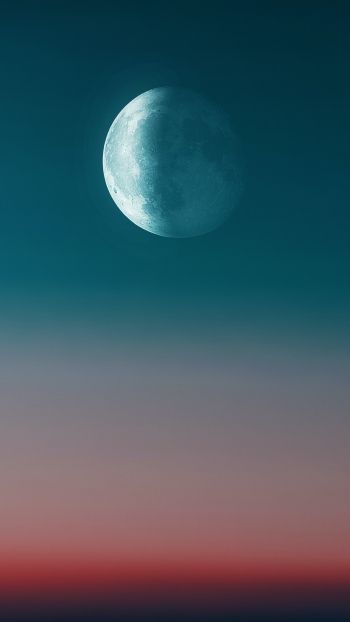 Обои 750x1334 луна, ночное небо