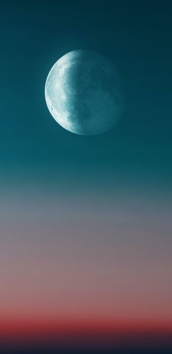 moon, night sky Wallpaper 1440x2960