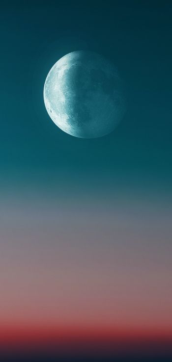 Обои 1440x3040 луна, ночное небо
