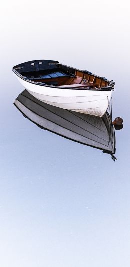 boat, on white background, light Wallpaper 1440x2960