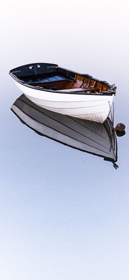 boat, on white background, light Wallpaper 1080x2340
