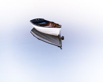 boat, on white background, light Wallpaper 1280x1024