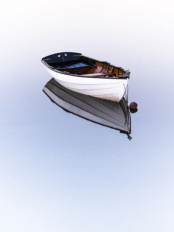 boat, on white background, light Wallpaper 1536x2048