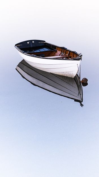 boat, on white background, light Wallpaper 750x1334