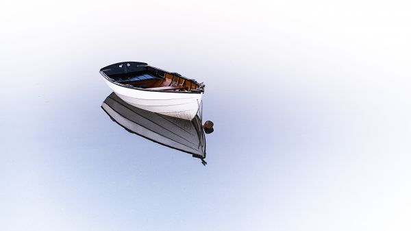 boat, on white background, light Wallpaper 1600x900
