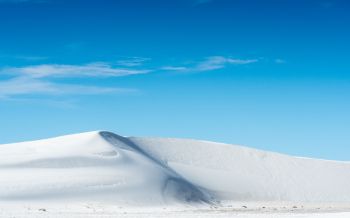 Обои 2560x1600 дюна, белый песок, голубое небо