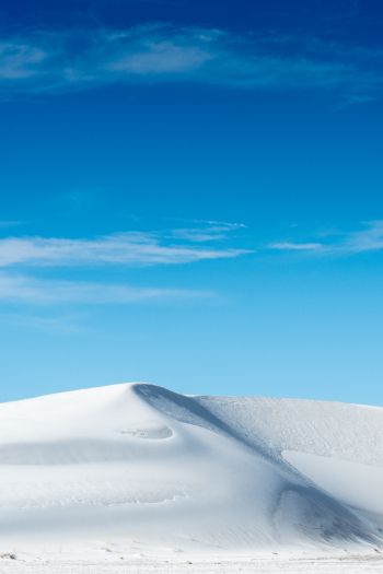 dune, white sand, blue sky Wallpaper 640x960