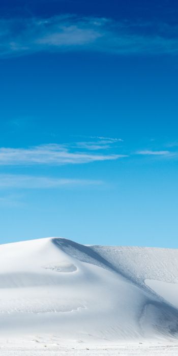 Обои 720x1440 дюна, белый песок, голубое небо