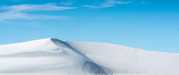 dune, white sand, blue sky Wallpaper 2560x1080