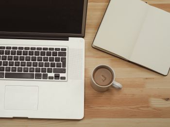 laptop, coffee, workplace Wallpaper 800x600