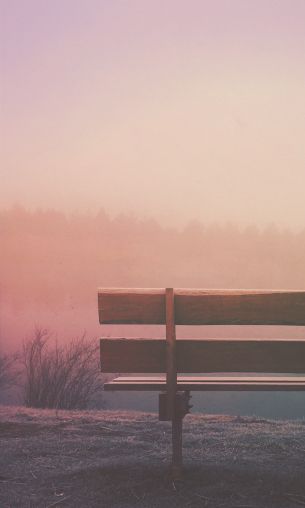 bench, loneliness, minimalism Wallpaper 1200x2000