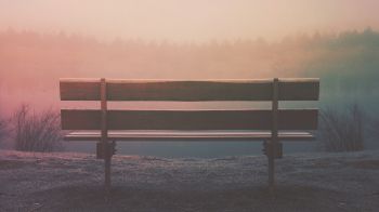 bench, loneliness, minimalism Wallpaper 2560x1440