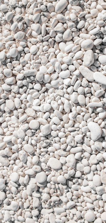 stones, pebbles, white Wallpaper 1440x3040