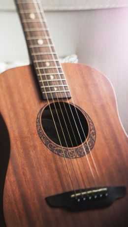 musical instrument, guitar, minimalism Wallpaper 640x1136