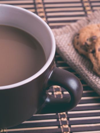 hot chocolate, breakfast, beige Wallpaper 1620x2160