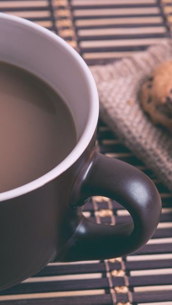 hot chocolate, breakfast, beige Wallpaper 640x1136