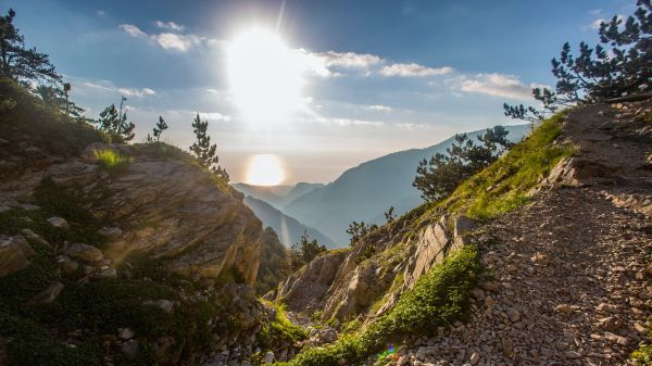 mountain landscape, dawn, landscape Wallpaper 1920x1080