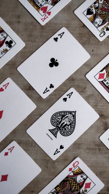 playing cards, minimalism Wallpaper 640x1136