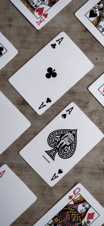 playing cards, minimalism Wallpaper 1242x2688