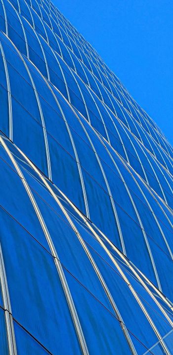 building, minimalism, blue Wallpaper 1440x2960
