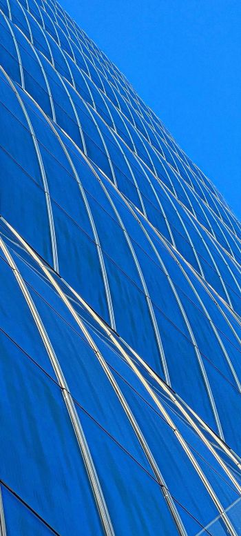 building, minimalism, blue Wallpaper 1440x3200