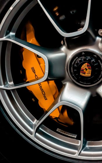 Обои 800x1280 колесо Porsche, литой диск