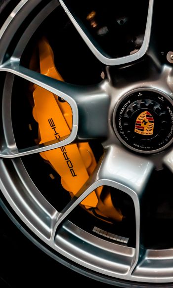 Обои 1200x2000 колесо Porsche, литой диск