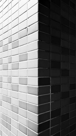 brick wall, angle, gray Wallpaper 1440x2560