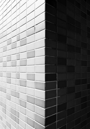 brick wall, angle, gray Wallpaper 1668x2388