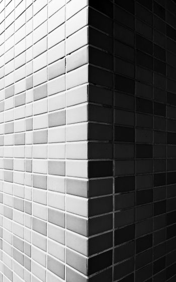 brick wall, angle, gray Wallpaper 1600x2560