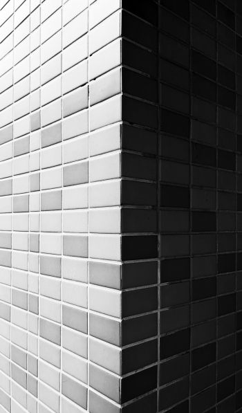 brick wall, angle, gray Wallpaper 600x1024