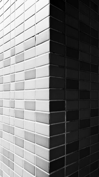 brick wall, angle, gray Wallpaper 1080x1920