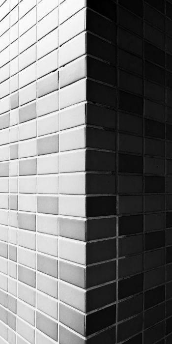 brick wall, angle, gray Wallpaper 720x1440