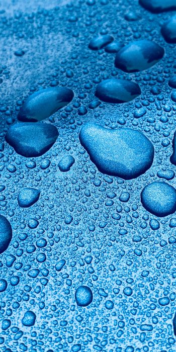 drops, blue, macro Wallpaper 720x1440