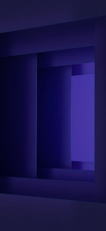 Обои 828x1792 3D, абстракция, фиолетовый