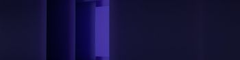 3D, abstraction, purple Wallpaper 1590x400