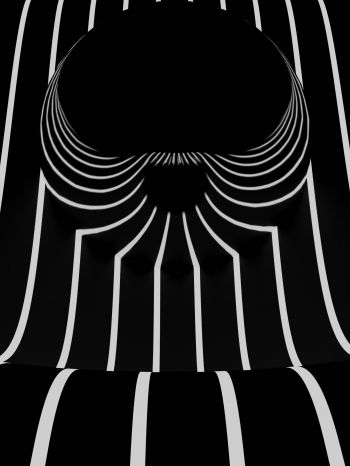 black and white, abstraction, stripes Wallpaper 1536x2048