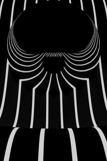 black and white, abstraction, stripes Wallpaper 640x960