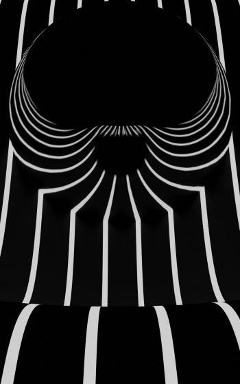 black and white, abstraction, stripes Wallpaper 1200x1920