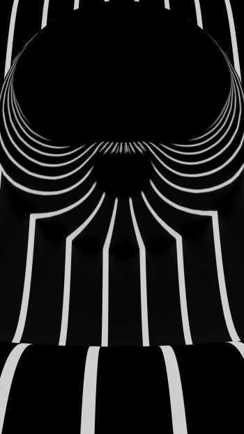 black and white, abstraction, stripes Wallpaper 640x1136