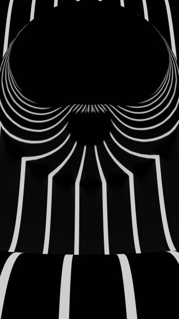 black and white, abstraction, stripes Wallpaper 1080x1920