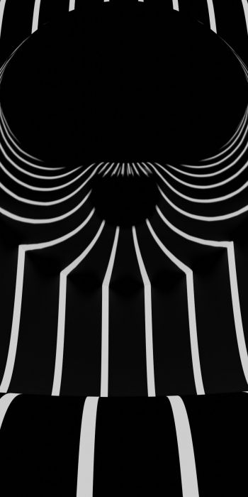 black and white, abstraction, stripes Wallpaper 720x1440