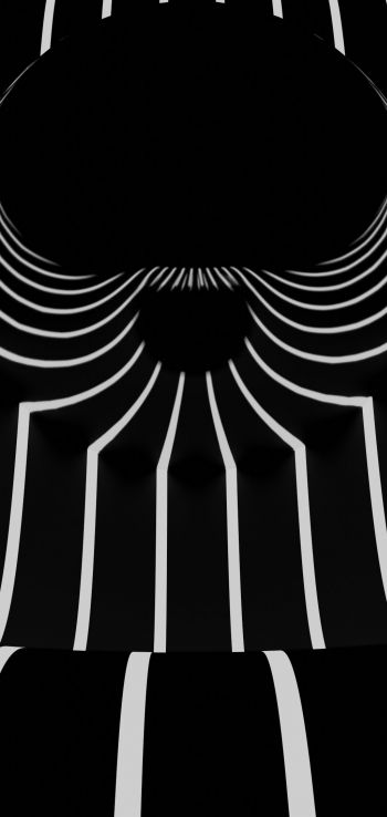 black and white, abstraction, stripes Wallpaper 720x1520