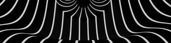 black and white, abstraction, stripes Wallpaper 1590x400