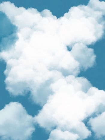 cumulus clouds, blue sky Wallpaper 1668x2224